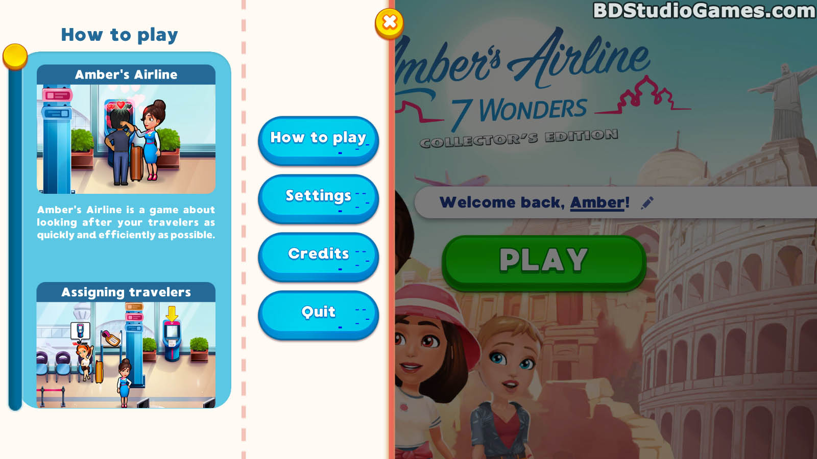 Amber's Airline: 7 Wonders Walkthrough, Guide and Tips Screenshot 01