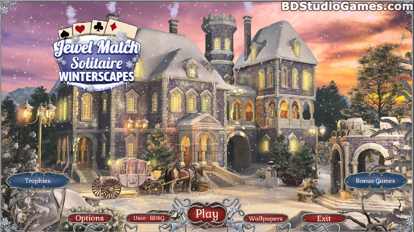 Jewel Match Solitaire: Winterscapes Free Download Screenshots 1