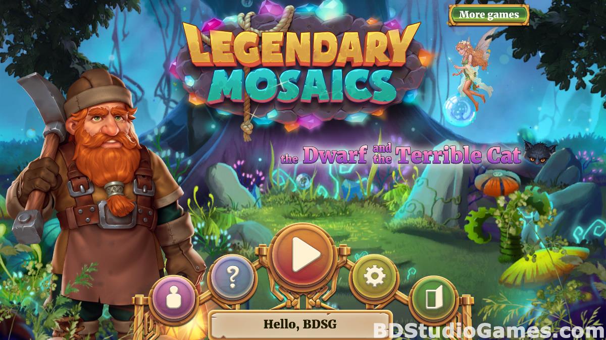 Legendary Mosaics: The Dwarf and the Terrible Cat Free Download Screenshots 01