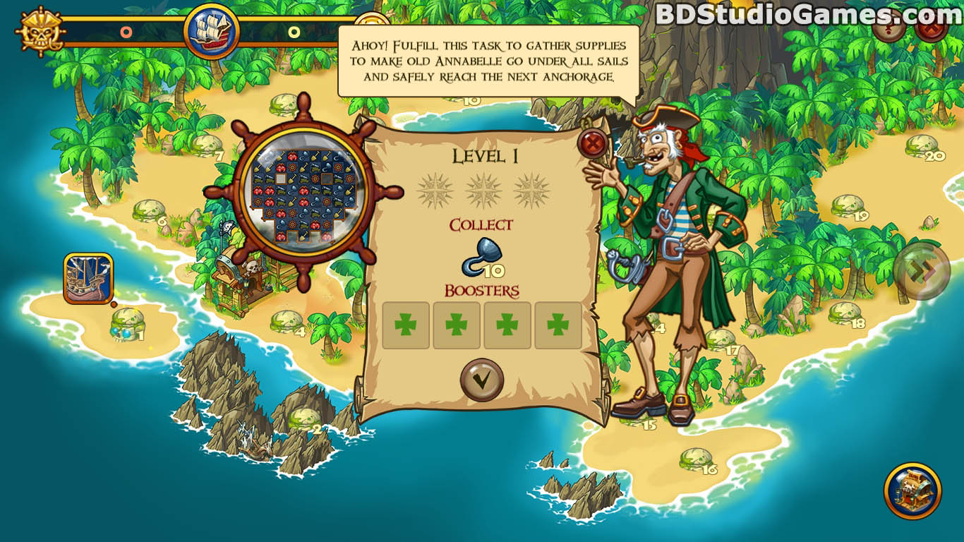 Match Three Pirates! Heir to Davy Jones Free Download Screenshots 08